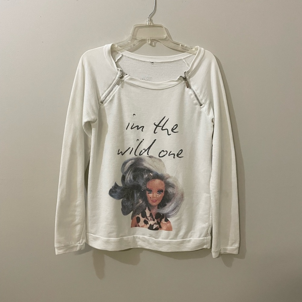 Barbie Sweatshirt “I’m the Wild One”. Size Med. Good condition.